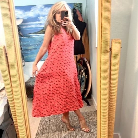 Lungo O’Larno,Italy,Gorgeous Soft Linen Blend Dress, Excellent Condition, Size M - Picture 1 of 8